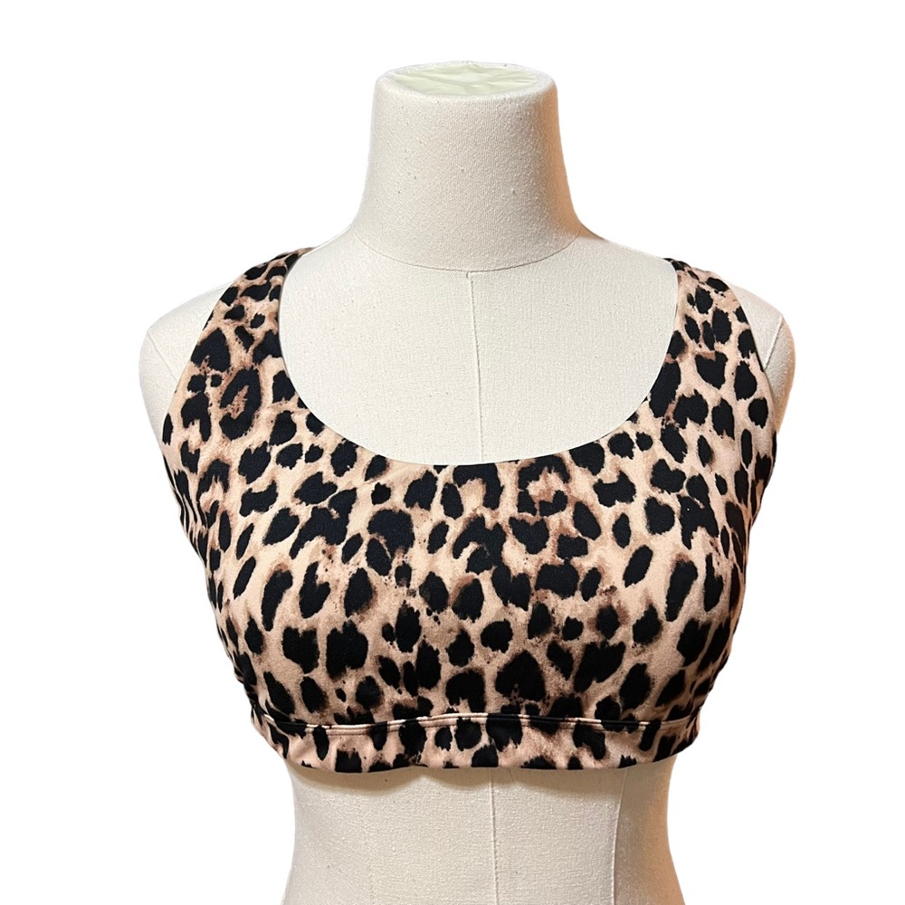 Victoria’s Secret Large Leopard Print Strappy Back Sports Bra